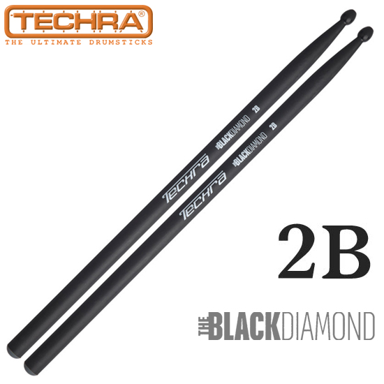 Techra 블랙 다이아몬드 2B 카본 드럼스틱